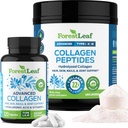 ForestLeaf Collagen Kosttilskud Bundle - 2-in-1 Hydrolyseret Collagen Peptider Pulver og Collagen Pills - Græs Fed Bovine Collagen til kvinder og Collagen til mænd