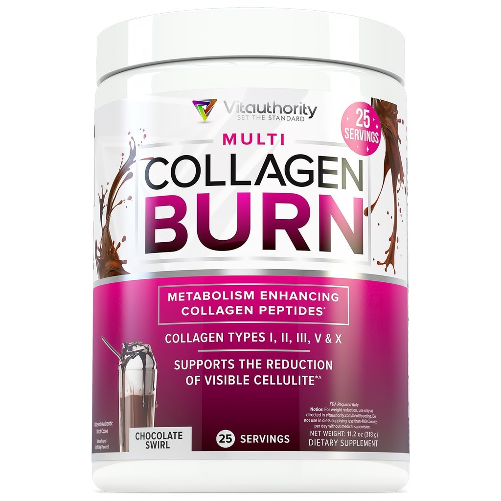 Vitauthority Collagen Peptider Powder vægttab Supplements 124; Hydrolyzed Beauty Complex for Women, Hir Skin Nails