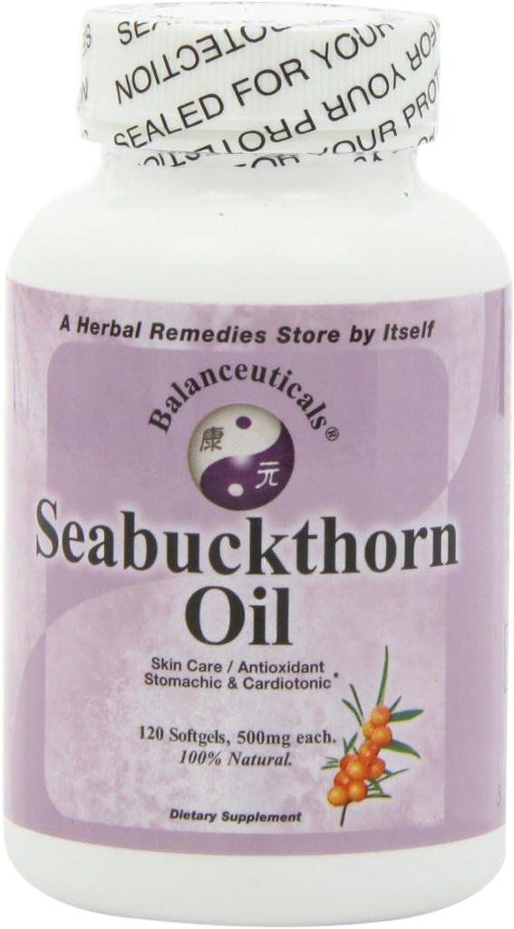 Seabuckthorn Oil, 120 Softgels, 500mg hver