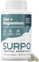 B6 Zink og Magnesium Kosttilskud til mænd og kvinder, Post Workout Muscle Recovery Kosttilskud til ben kramper, immun- og søvnstøtte, Chelated Magnesium Glycinat med zink Plus Vitamin B6, 90 Kapsler
