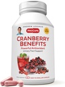 ANDREW LESSMAN Cranberry Benefits - 180 Capsules - Supports Bladder, Kidney and Urinary Tract Health. High Potency Standardized Extracts of Cranberry Fruit, Small Easy to Swallow Capsules