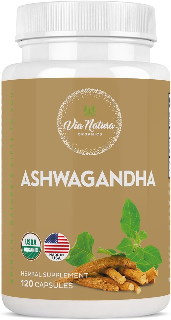 Ashwagandha Capsules 1000mg | Organic Herbal Supplement |120 Capsules