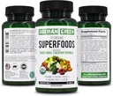 Siberian Green 28 Organic Superfoods Supplement 60 Tablets - 14 Essential Green, 14 Nutritious Fruits & Veggies fra Traditional Formel for Energy, Wellness, Health
