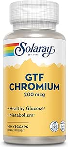 Solaray GTF Chrom Capsules, 200mcg, 100 Greve