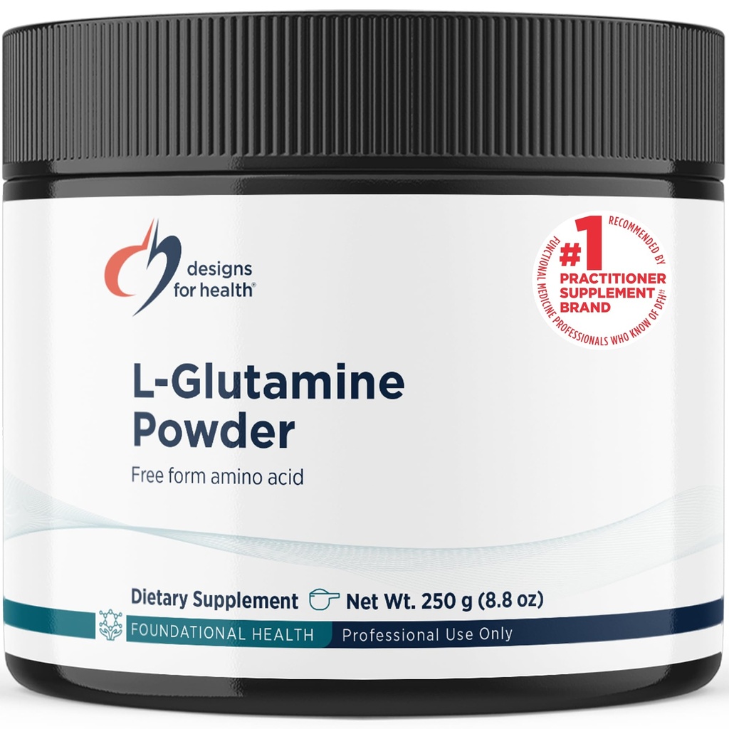 Design til sundhed Vegetar L Glutaminpulver - Pure 3000mg Aminosyre supplement - fremmer muskel inddrivelse, Gut + immunforsvar - non-GMO Gluten gratis drikke Add- in (83 Servere / 250g)