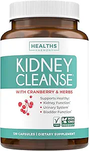 Chanca Piedra Kidney Cleanse Detox & Reparation - Urte Lever & Nyre Support Supplement med Cranberry Astragalus & mere til Cleansing Protective Support - Vegan Non- GMO & Lab Verified (4 Måned Supply)