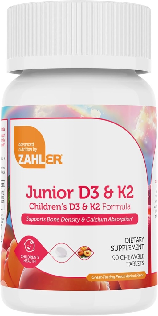 Zahler - Junior Vitamin D3 + K2 tyggetabletter til børn