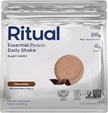 Ritual 18 + Vegan Protein Powder med BCAA: 20g Organic Pea Protein fra Regenerative Farms i USA, Gluten Free, Plant Based, Sugar Free, Dairy Free, Håndlavet Vanilla, 1Lbs