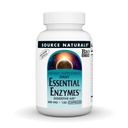 Source Naturals Essential Enzymes 500mg Bio- Aligned Multiple Enzyme Supplement Herbal Defense for fordøjelse, Gas, Forstoppelse & Bloating Relief - Understøtter immunsystemet * - 120 Vegetariske kapsler