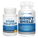 Stone Solution Capsules- Natural Dissolver, Nyre Stone Support & Nyre Cleanser, 60 Servere + Nyre Shield 120 Caps Nyre supplement til støtte normal Nyre funktion og støtte Nyre sundhed