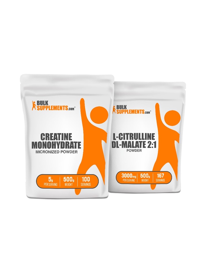 BulkSupplements Creatin 500g + Citrullin Malat 500g Bundle