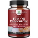 Omega 3 Fish Oil Supplement - EPA DHA Fish Oil Omega 3 Supplement med immunbooster Brain Vitaminer - Burpless 2000 mg per servering til Mood Boost Leverstøtte og PMS Relief Support