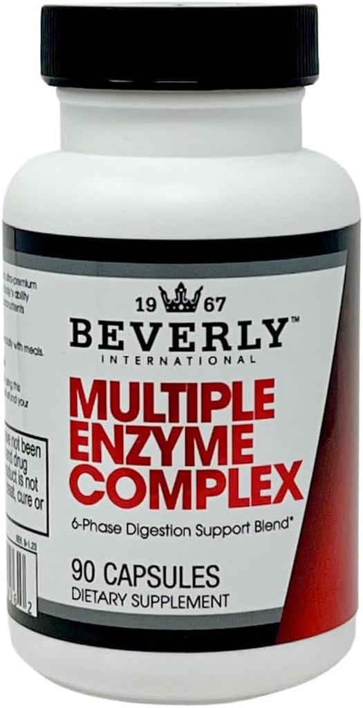 Beverly International (MEC Multiple Enzyme Complex, 90 Capsules. an Ultra-Premium Digestive Aid Helping Bodybuilders, Athletes and Fitness Enthusiasts Digest Their Meals More Easily. Take with Food.