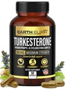 Earth Elixir Turkesterone 840 mg (90 kapsler) - Lavet i USA - 3. part Testet - 100% Pure Turkesterone supplement til mænd og kvinder - Ajuga Turkestanica Extract - Øg naturlig energi & styrke