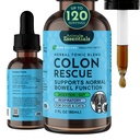 Animal Essentials Colon Rescue - Hundeafføring blødgøringsmiddel, Organic Slippery Elm Bark, Hurtig fungerende Anti Diarré Liquid Drops til hunde & katte, Naturlig Forstoppelse Relief supplement til kæledyr - 2 fl oz