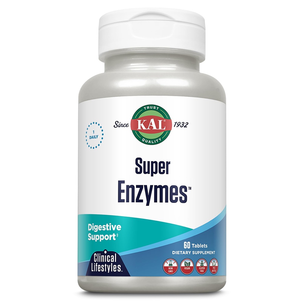 Kal Super Enzymes Tablets, 60 Greve