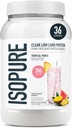 Isopure Clear Whey Isolate Protein Powder, Lactose Free, Gluten Free, Naturlig Flavored, Tropical Punch, 20g Protein Per Servering, 1.9 Lbs, 36 Servering (Packaging May Vary)