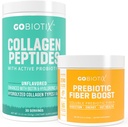GOBIOTIX Fiber & Collagen Bundle: Hair, Skin, Gut Support - 30 Servings Collagen, 35 Servings Fiber