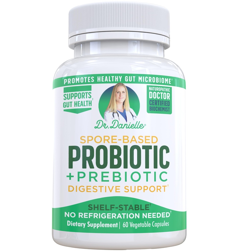 Dr. Danielle Probiotic - Probiotika for kvinder og mænd, Voksne af Dr. Danielle - Hylde Stable Probiotic Supplement - Ingen køling nødvendigt - Bacillus - 60 kapsler