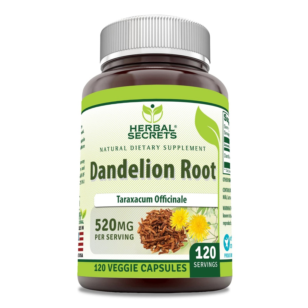 Herbal Secrets Mælkebøtte Root Support 124; 520 Mg