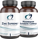Design for sundhed Magnesium Glycinate Complex (60 kapsler) & Zink Supreme (90 kapsler) - High Absorption Magnesium med Zink Bisglycinate Chelate med medfaktorer til immunstøtte