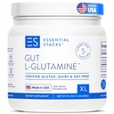 Essential Stacks Gut L- Glutamin Powder - Eksklusivt Lavet i USA - Pure L Glutamin Powder til Gut Health (100 Servere, Unflavored)