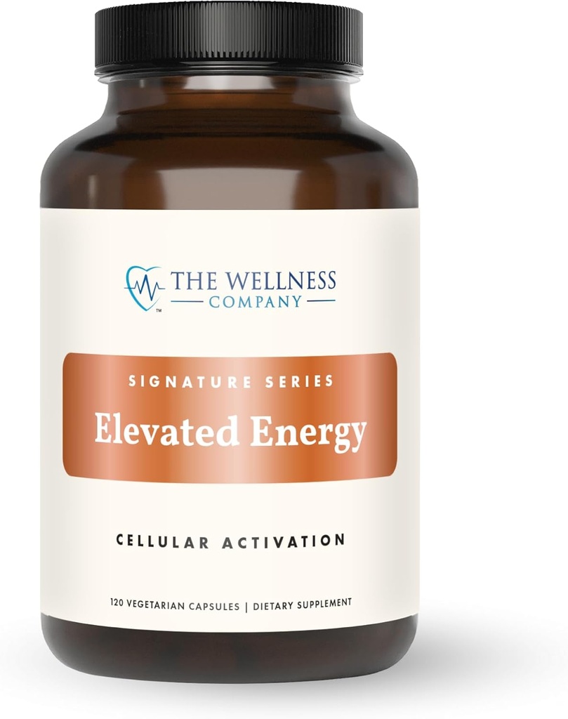 The Wellness Company Elevated Energy against 124; 120 kapsler (2 måneds Tilgang) Note 124; Natural Energy Booster med urteudtræksene