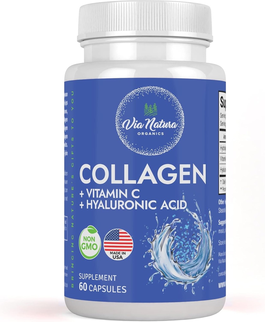 Collagen + C-vitamin + hyaluronsyre