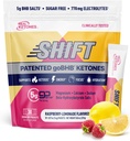 Real Ketones BHB Exogenous Ketones Drink Mix Packets | Electrolytes Powder Packets No Sugar, 4 Main Fasting Electrolytes Plus Hydrating Patented Keto BHB - 30 Count Raspberry Lemonade