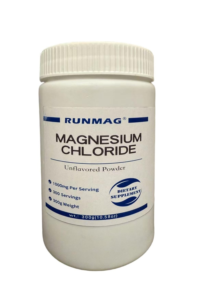 Naturlig Magnesiumchlorid pulver, Food Grade 300g (10.58oz) / Flaske