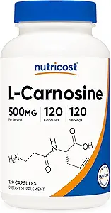 Nutricost L- Carnosine 500mg, 120 kapsler - Gluten Free & Non- GMO