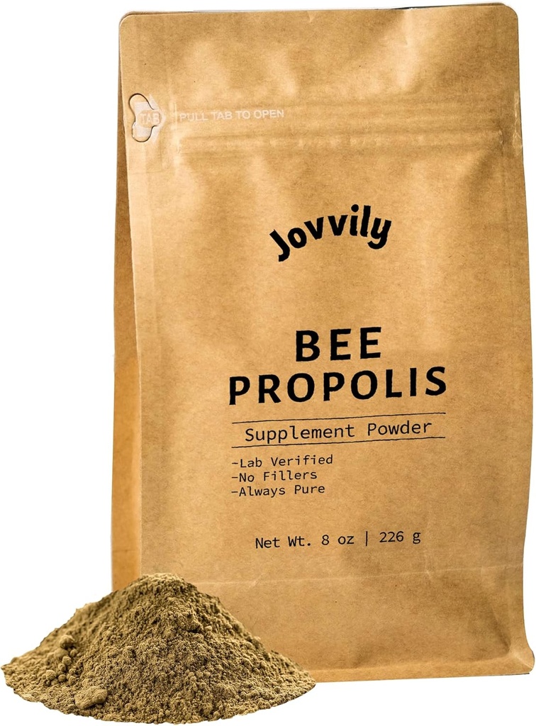 Bee Propolis Powder - 8 oz - Lab Verified - Altid Ren - Ingen Fillers
