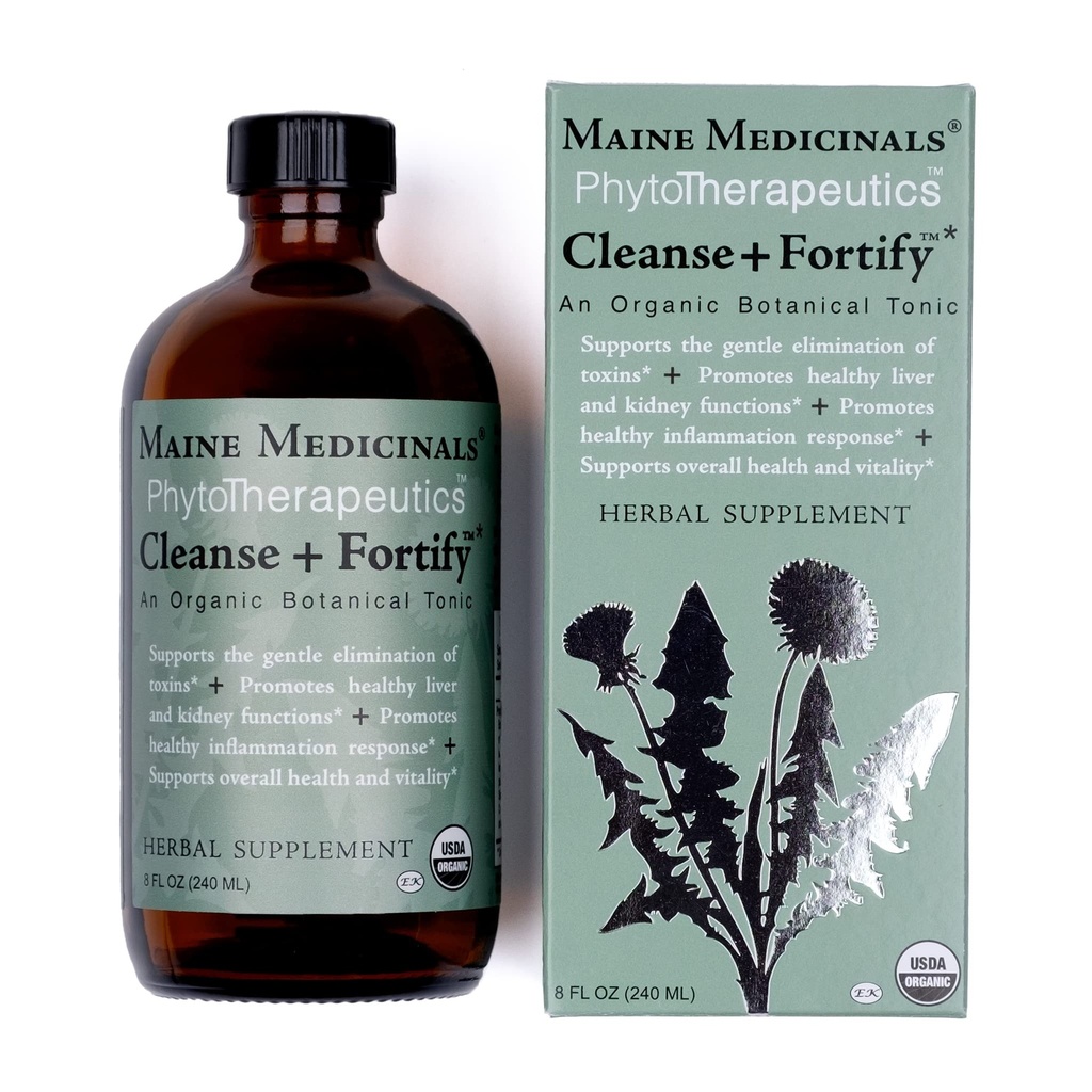 Rense + Fortify Organic Lever Detox og Nyre Rengøring med Adaptogens 8 fl oz (16 Servere) USDA Certificeret Organic