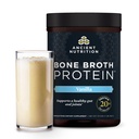 Ancient Nutrition Grass Fed, Cage Free, Bone Broth Protein Powder, 20g Protein, Hydrolyzed Collagen Peptider, Keto & Paleo Friendly, Understøtter Joint, Gut Health, Vanilla, 20 Servere