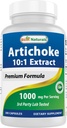 Bedste Naturals Artichoke Extract 1000 mg per Servering - 3. part Lab Testet - 180 kapsler