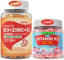 Bundle: C-vitamin + D3 + Zinkgummier for voksne 50 + & K2-vitamin gummies