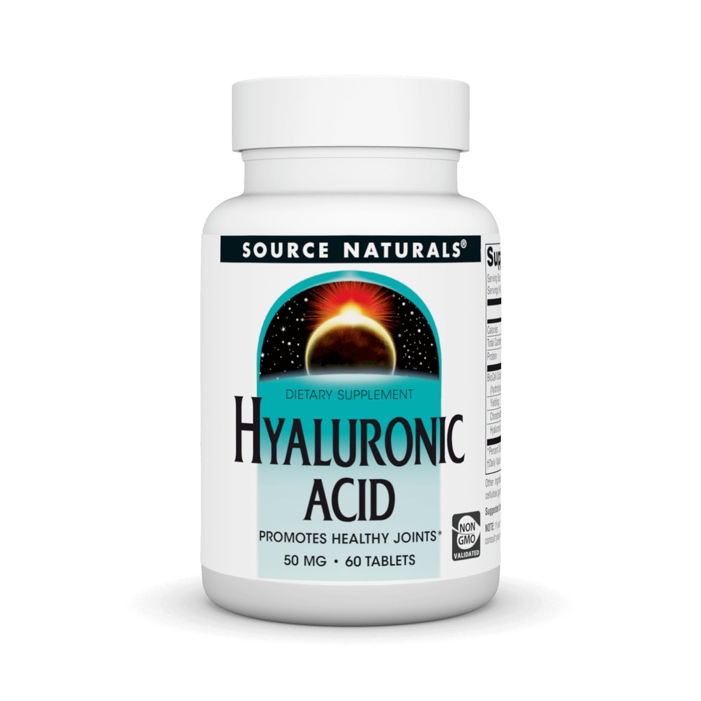 Source Naturals Hyaluronsyre, 50 mg, 60 tabletter