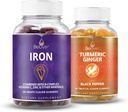 BeLive Jern og gurkemeje for blod oxygen, energi, immunforsvar, sund hud, og mobilitet støtte