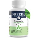 Freedavite Tiny Tablet - Moderate Multivitamin for mænd og kvinder - Vitamin A, C, D, E, B1, B2, B6, B12, Biotin, Calcium, Zink, Jern, Magnesium, Mangan, Kobber, Selen, Jod - 100 Greve