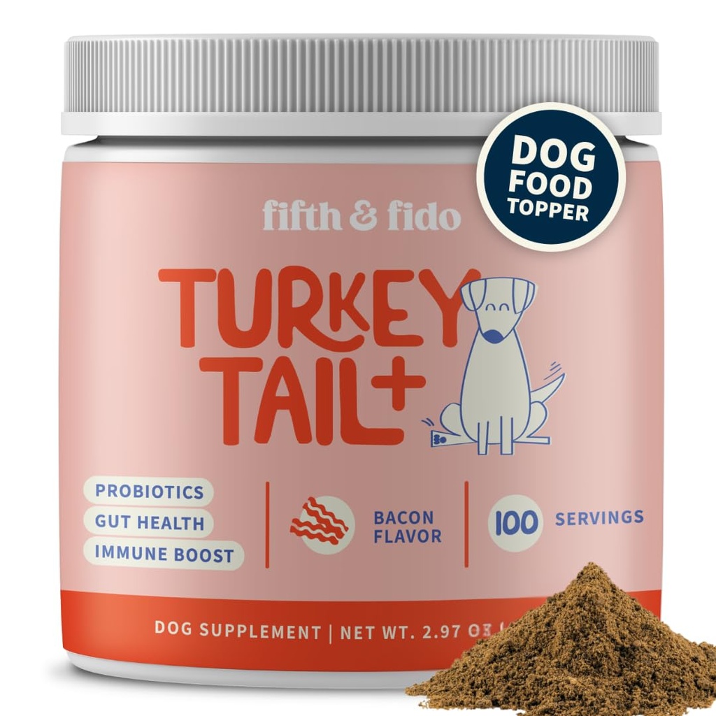 Tyrkiet Hale Mushroom for Hunde - Lipoma Behandling for Hunde - Mushroom supplement til Lumps og Pumper - Hund Wart Remover - Hund Probiotiske Mushroom Powder