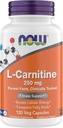 Nu Kosttilskud, L- Carnitin 250 mg, Pure Form *, Aminosyre *, Fitness Support *, Metabolic Support 120 Vegetariske Kapsler, Gluten Free, Vegan, Kosher, Non- GMO