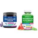 Venture Pal Moisturizing Magnesium Lotion，Magnesium Glycinate Gummies 400mg with Ashwagandha