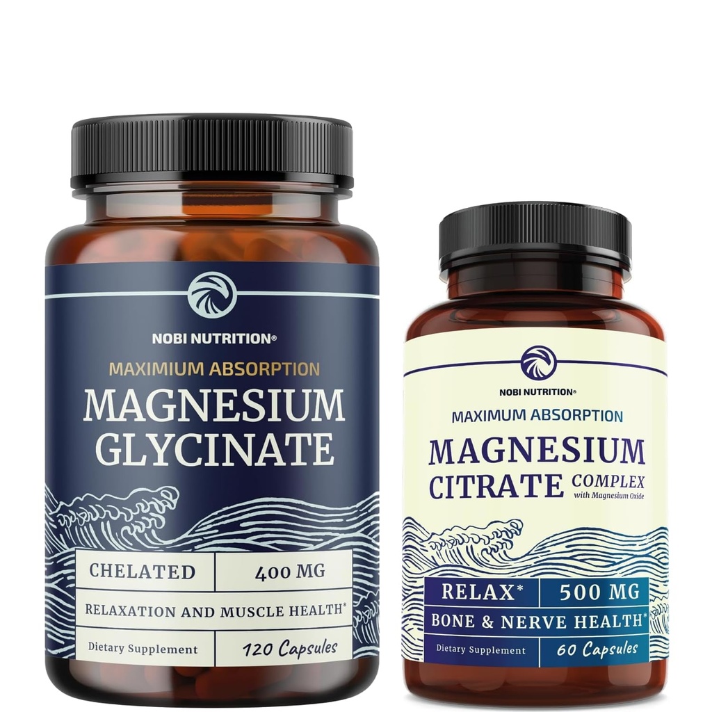 Magnesium Glycinat 400mg (120ct) & Magnesium Citrate 500 MG (60ct)