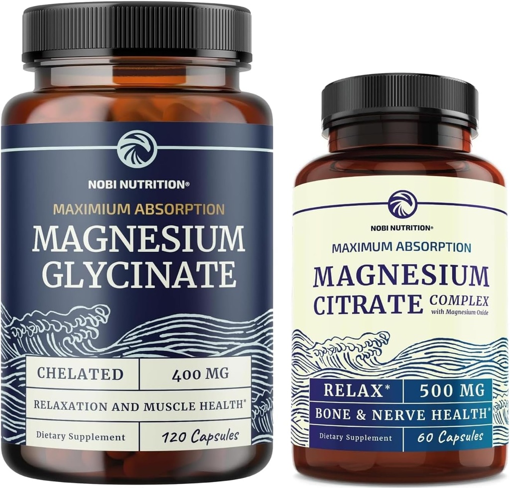 Magnesium Glycinat 400mg (120ct) & Magnesium Citrate 500 MG (60ct)
