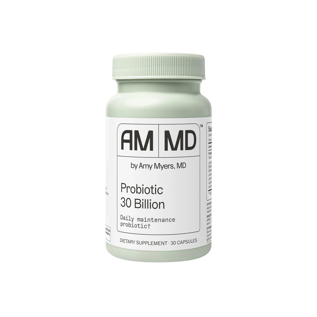 Amy Myers MD Probiotics 30 Millioner CFU - Understøtter fordøjelsessygdomme, Gut Microbiome & immunfunktion - 14 Staints - Dairy- Free, Gluten- Free - 30 Kapsler (30 Servere)