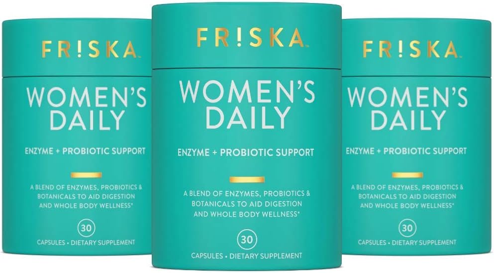 FISKA kvinders daglige fordøjelsesmiddel Enzyme og probiotika supplement, Advanced Natural Support til kvindelige fordøjelsessygdomme, Slagtesvin Bloating, Eases fordøjelse, Understøtter næringsstof Absorption, 90 kapsler