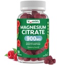 YUM-V'S Magnesium Citrate Gummies – 900mg Highly Absorbable Magnesium Gummies for Women & Men to Support Nerve, Muscle & Enzyme Function – Gluten-Free, Kosher & Raspberry Flavor (90 Count)