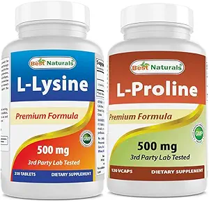 Bedste Naturals L- Lysin 500 mg & L- prolin 500 mg