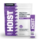 HOIST Electrolyte Drink Mix Powder Sticks - hurtig rehydrering, militær hydreringsformel - Grape (12 Single-Serve Packs)