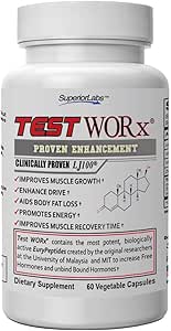 Superior Labs Test Worx Natural Testosteron Booster tillæg med klinisk bevist LJ100 og 8 andre kraftfulde ingredienser - bemærkelsesværdigt stigning i energi, Stamina, inddrivelse, søvn og mad